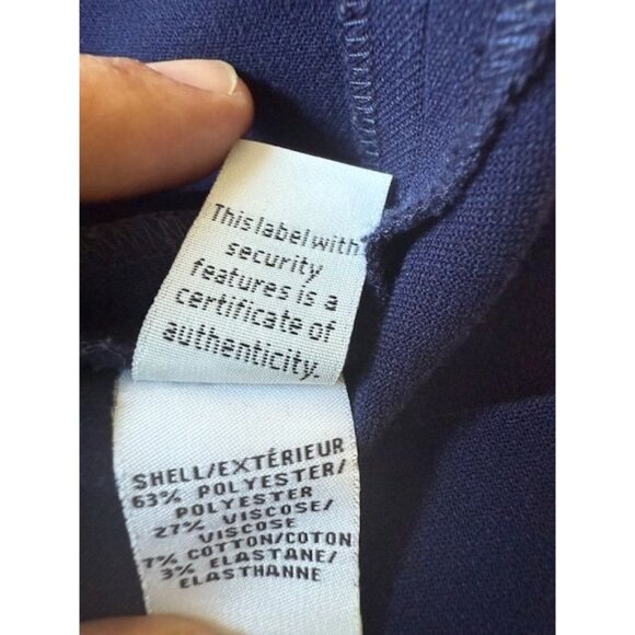 Diane Von Furstenberg Navy Blue Sleeveless Top Size 2 With Back Zipper & Pleated - Picture 9 of 10